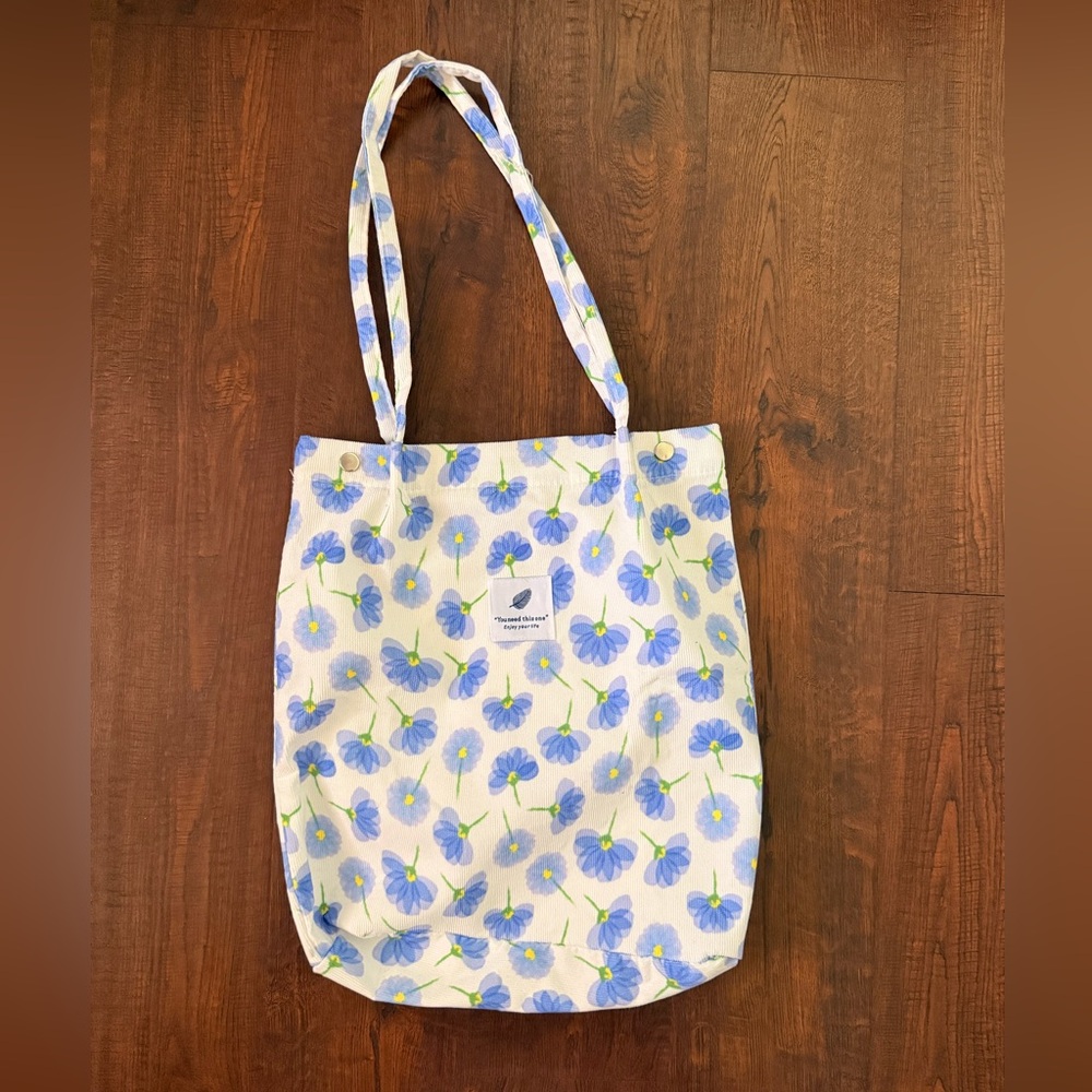 Floral tote bag